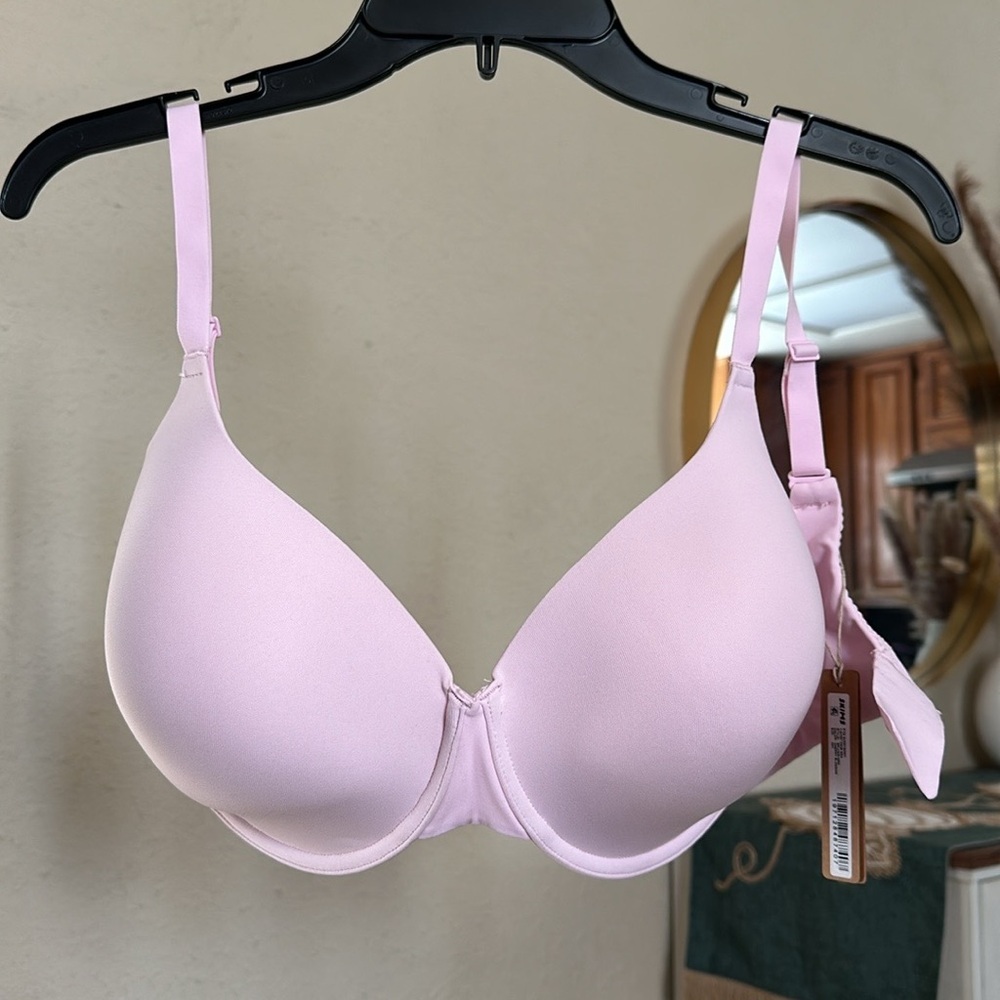Skims Fits Everybody T-Shirt Demi Bra In Cherry Blossom NWT 42H